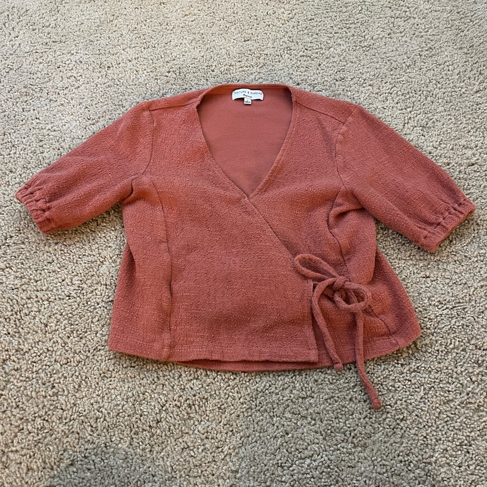 Madewell top, burnt orange
